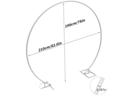 Arco de metal para bodas, diseño robusto, múltiples opciones de tamaño, riel único de 2,1 m, OEM