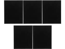 Juego De 5 Placas De Aluminio Anodizado Negro Grabables, Ligeras Y Duraderas.