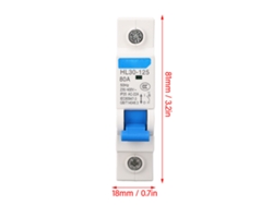 Omni-interruptor De Circuito Miniatura 80a 1 Polo Para Hogar Mall Oficina Instalación Fácil