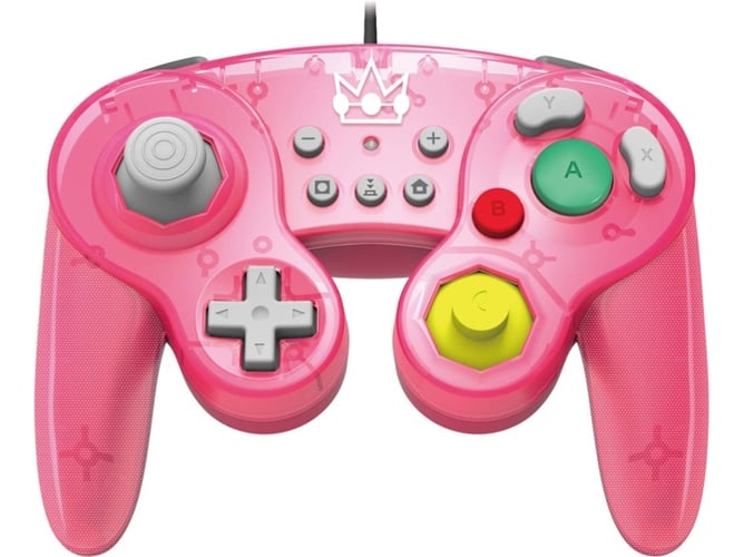 Mando para Nintendo Switch HORI Battle Pad Peach Rosa