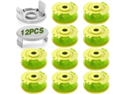 Paquete De 10 Carretes De Hilo Con 2 Tapas Para Desbrozadora Ryobi Ac80rl3/ac14hca Henten Home