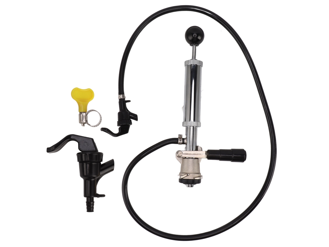 Bomba para barril de cerveza en forma de D de 4 pulgadas, sistema de hierro cromado para fiestas, picnics y eventos.