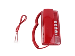 Teléfono Fijo Sin Identificador De Llamadas Para Montaje En Pared En Hoteles Y Hogares - Rojo