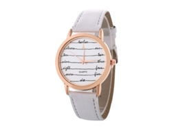 Elegante Reloj De Pulsera De Cuarzo Unisex Para Parejas, Estilo Casual Y Moderno, Color Blanco.