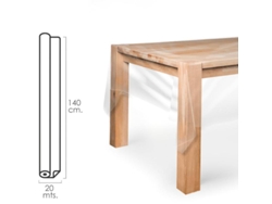 Mantel Hule Rectangular Transparente. Impermeable Antimanchas PVC 140 cm x 20 metros. Rollo Recortable. Interior y Exterior ORYX