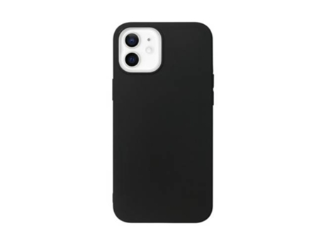 Funda para iPhone 12/12 Mini MYWAY Piel Sintética Textura Suave Negro