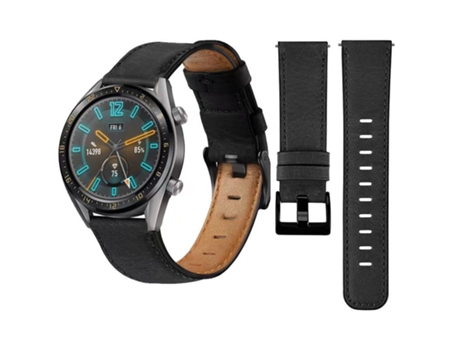 Correa Vintage Leather para Huawei Watch GT 3 Active 42mm Negro