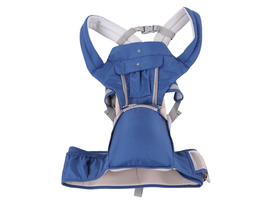 Portabebés Con Soporte Lumbar Ergonómico, Transpirable Y Multifuncional Para Bebés Y Niños - Azul