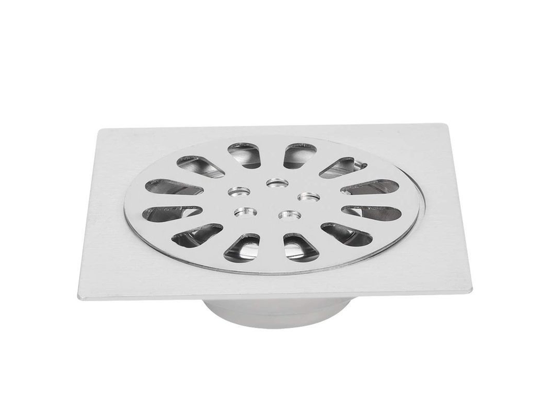 Desagüe De Piso De Aleación De Zinc Cuadrado Para Baño Cocina Antiodorante Resistente A La Corrosión