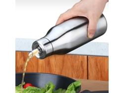 Botella Dispensadora De Vinagre Aceite De Acero Inoxidable Con Tapa Anti-polvo Y Sin Goteo Capacidad 500/750/1000ml 500ml