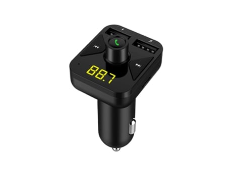 Transmisor FM, manos libres, Bluetooth 5,0, reproductor de MP3, modulador FM estéreo, adaptador Bluetooth de carga rápida USB ENKERS