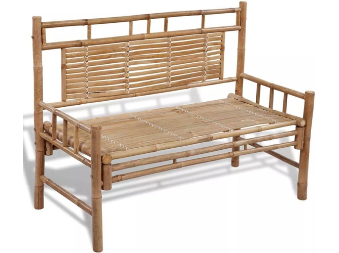 Banco Jardin VIDAXL Marrón Bambú (120x55x90 cm)