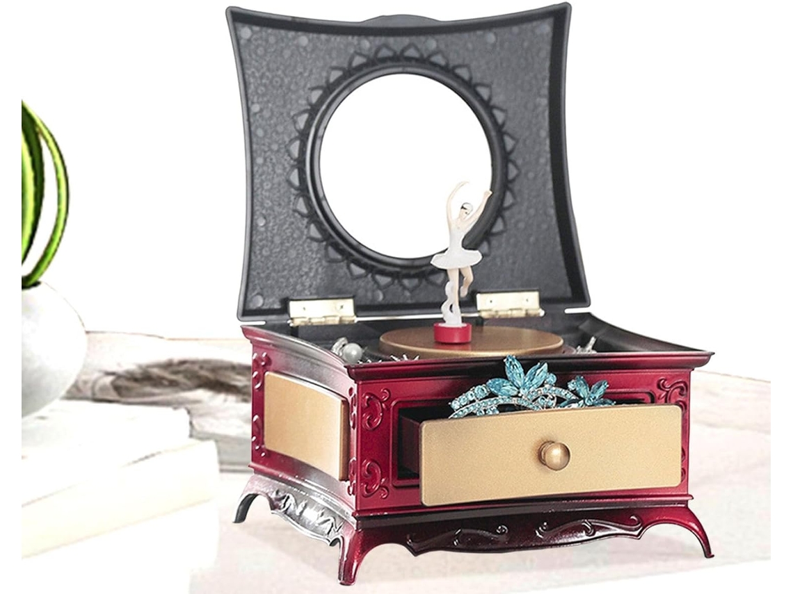 Caja De Música Bailarina: Joyero Giratorio