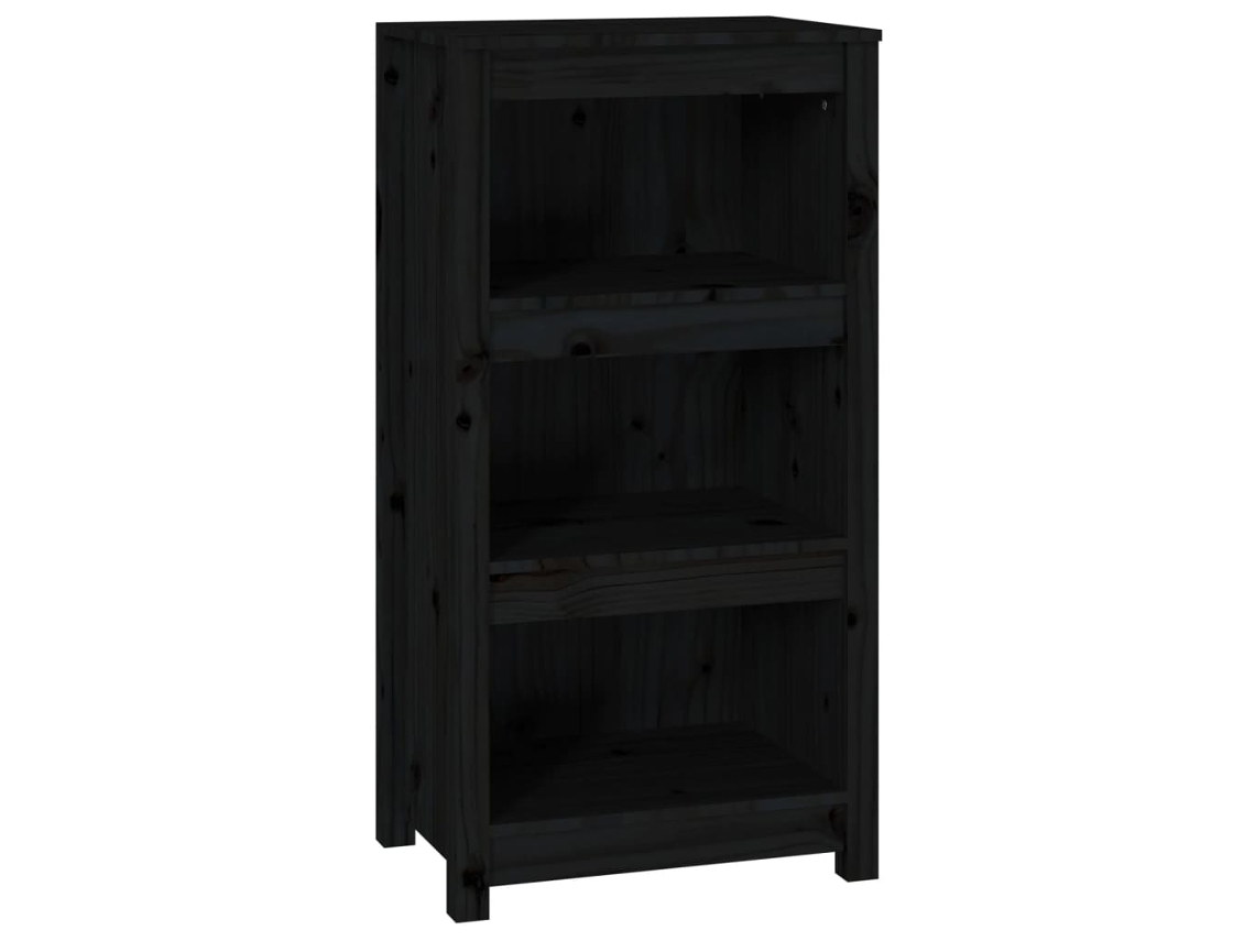 Maison Exclusive - Estantería Madera Maciza De Pino Negra 50x35x97 Cm