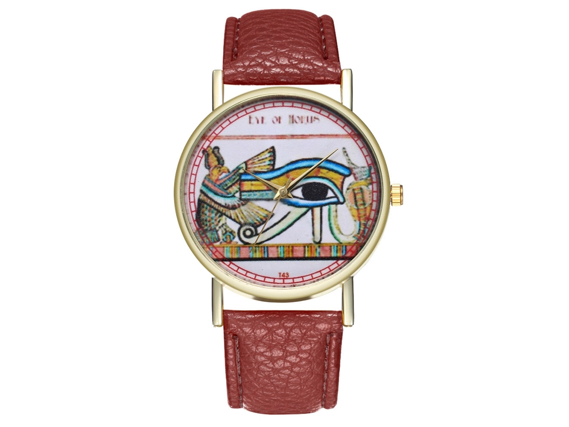 Reloj Unisex Informal Con Correa De Piel Sintética Y Movimiento De Cuarzo (marrón)