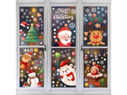 Pegatinas de Navidad ZMDECQNA Etiqueta La Pared Estática Del Copo Nieve Blanco