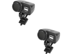 Cargador Usb De Doble Puerto Resistente Al Agua De 2 Piezas Con Pantalla, Adaptador Práctico