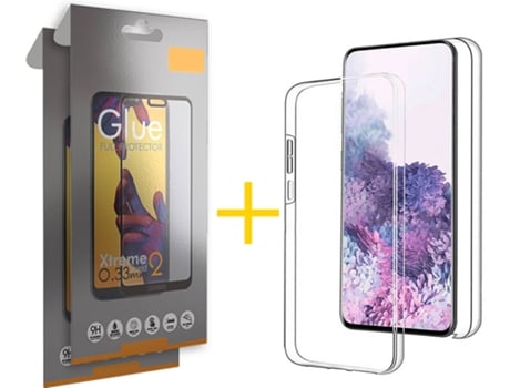 Carcasa + 2 Protectores de Pantalla para Samsung Galaxy S21 5G SKYHE Transparente Claro