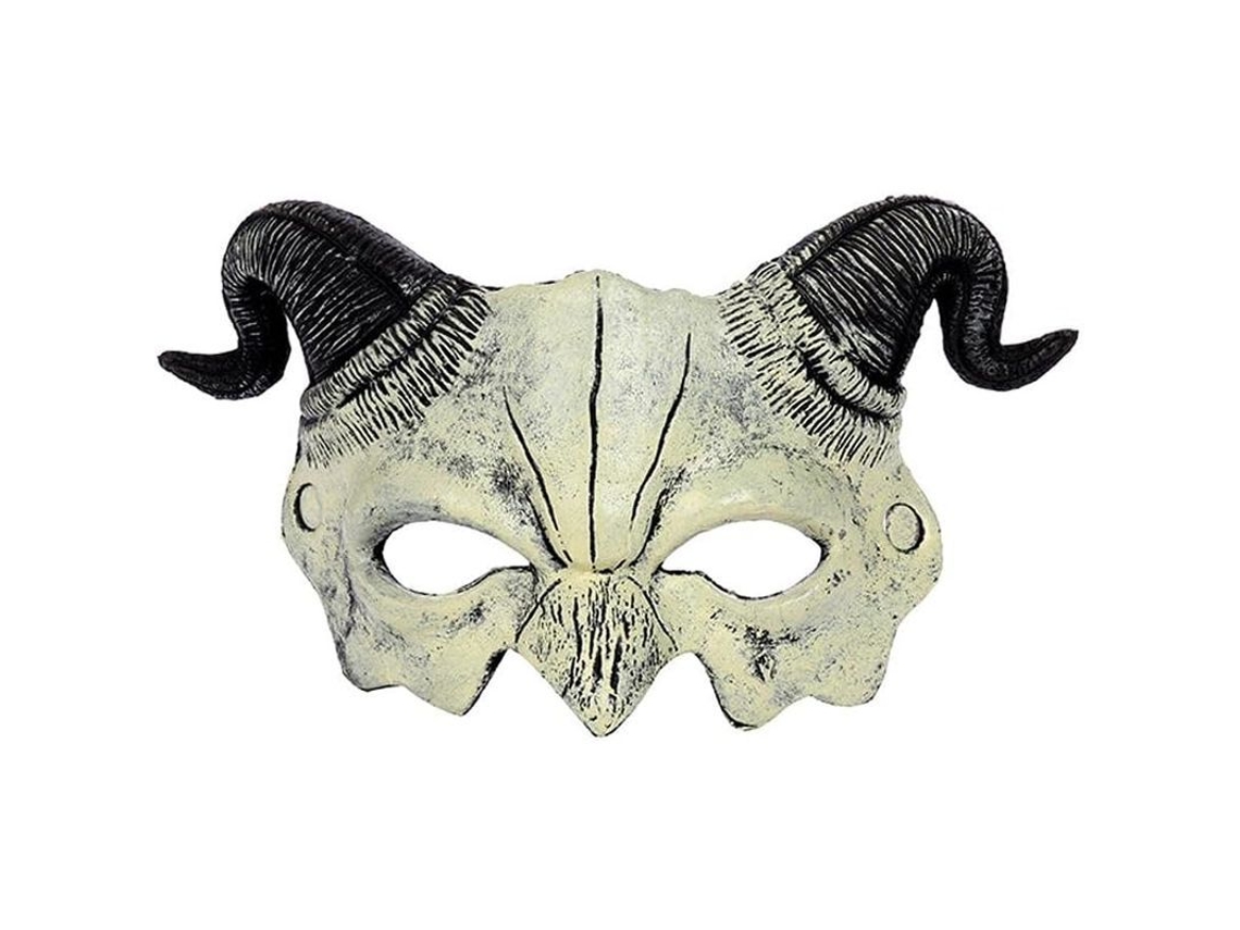 Máscara De Halloween Con Cuernos De Oveja, Diablo Aterrador, Ideal Para Cosplay Y Carnaval, Fabricada Con Material Pu De Alta Calidad.