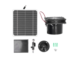 Extractor solar monocristalino de 50 W, 12 V, 6,5 pulgadas, kit de ventilador con panel solar y red protectora, funciona ininterrumpidamente las 24 horas.