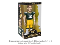 Figura Funko NFL: Packers Aaron Rodgers 12 Chase Gold Vinilo Enviado 1 de 6