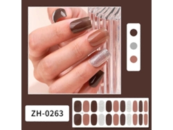 Pegatinas de uñas de gel semicuradas. Requiere lámpara UV/LED. 22 unidades. Envolturas de esmalte de uñas de gel GOKOCO.