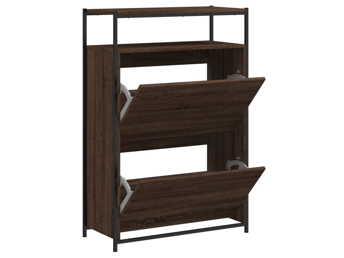 Maison Exclusive - Zapatero De Madera De Ingeniería Roble Marrón 75x34x112 Cm