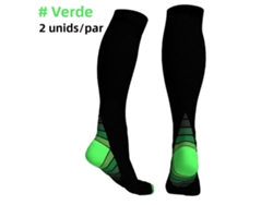 Calcetines de compresión, compresión progresiva de 20-30 mmHg, aptos para correr. Mdug (verde, un par, talla L XL)