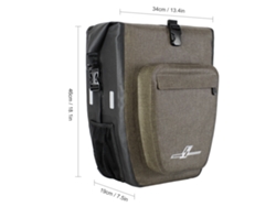 Bolsa Impermeable De 30 Litros Para Portaequipajes De Bicicleta Con Cierre Enrollable Y Correas Ajustables.