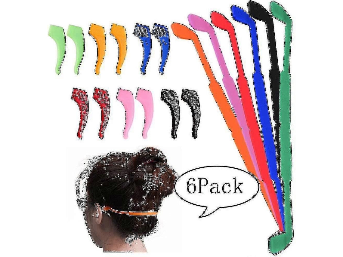 Paquete de 6 correas antideslizantes para gafas de niños/adultos, pares de ganchos para sujetar a las orejas, soporte de seguridad y más GOKOCO