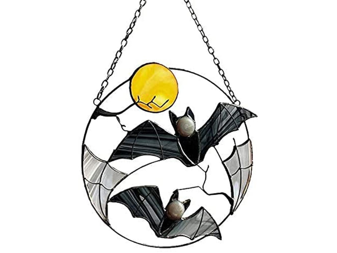 Decoración de pared gótica para Halloween con anillo solar