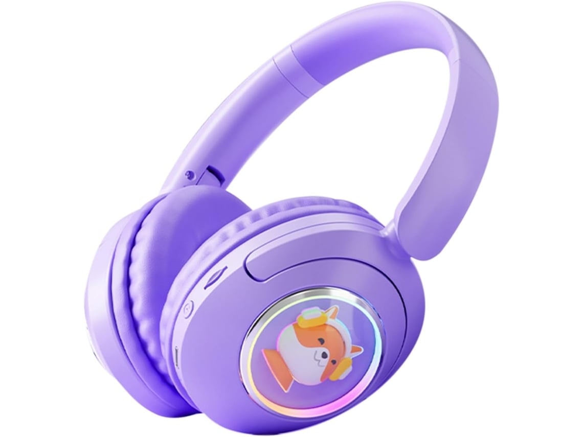 Auriculares YEMAESRE Bluetooth con iluminación Rgb y calidad de sonido, color morado