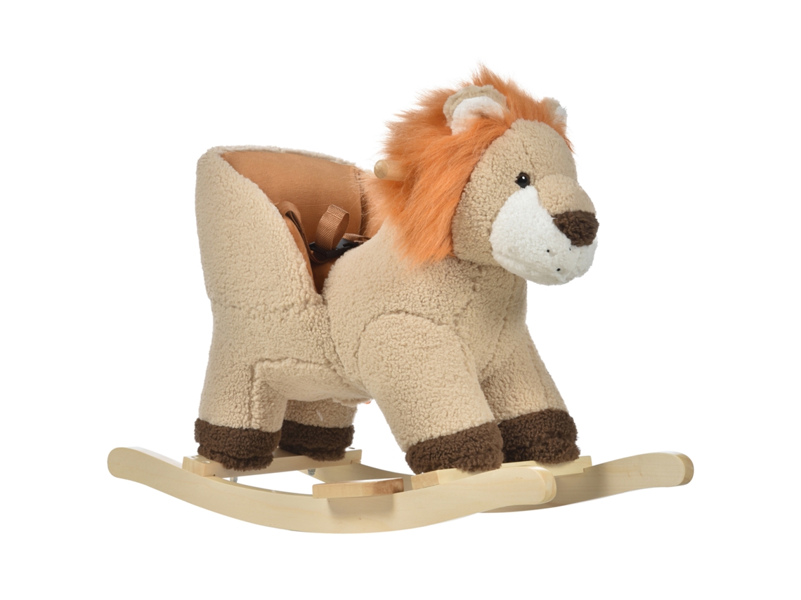 Columpio León Sonido Rugido Peluche Madera 18-36 Meses