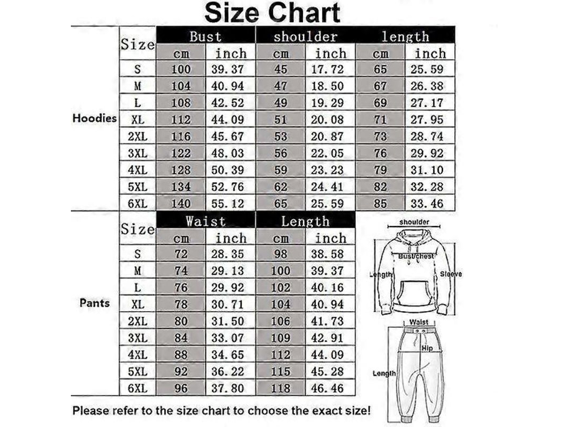 Traje Esportivo Para Homem Com Moletom Com Capuz E Calças Tamanho Xxxxxl Cor Vermelha