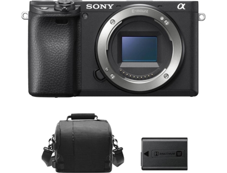 Kit Cámara Mirrorless, Bolsa y Batería SONY A6400 (24.2 MP - Sensor: CMOS - ISO: 100 a 102400)
