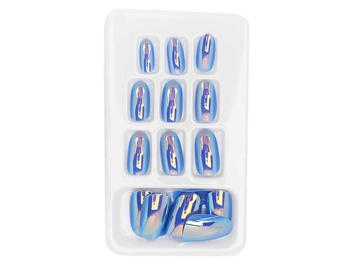 24 Uñas Postizas Largas Estilo Bailarina con Purpurina Francesa, Tallas 12 para Arte de Uñas DIY Salones De Belleza