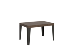 Mesa extensible 90x120/224 cm Flame Nogal estructura Antracita