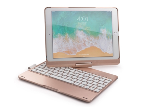 Carcasa Flip Cover y Teclado Bluetooth YIMGOTTA F180AS para 2018&2017iPad/Pro9.7/Air2/Air
