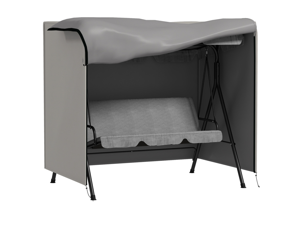 Funda protectora impermeable gris para columpio de jardín