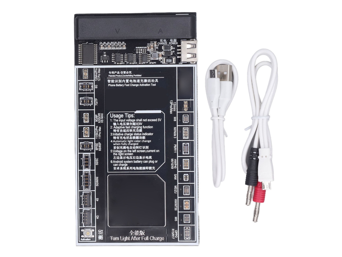 Placa De Activación De Batería Con Identificación Automática Y Visualización De Voltaje Y Corriente Para Pruebas Y Carga.