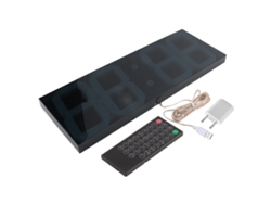 Reloj de pared electrónico digital LED con espejo 100-240 V con control remoto