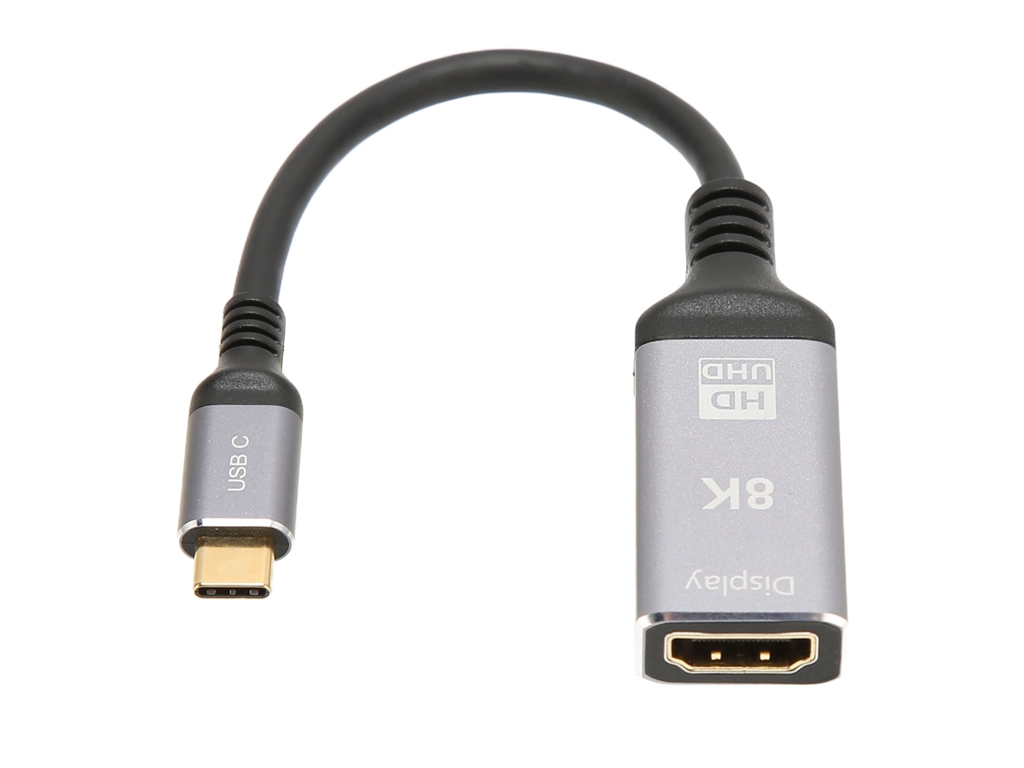 Adaptador De Interfaz Multimedia Hd Usb C Macho A Hembra Compatible Con 8k 60hz 4k 120hz Hdr Plug And Play
