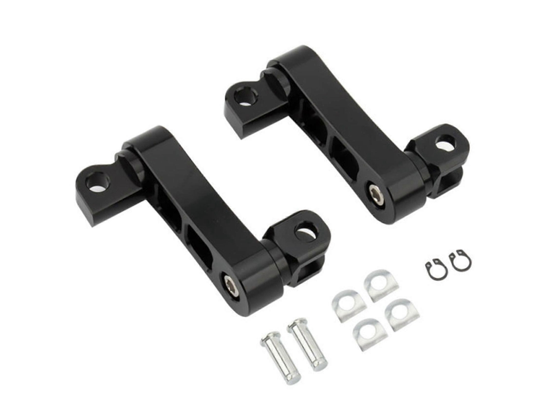 Reposapiés ajustables para motocicletas, extensibles para carretera.