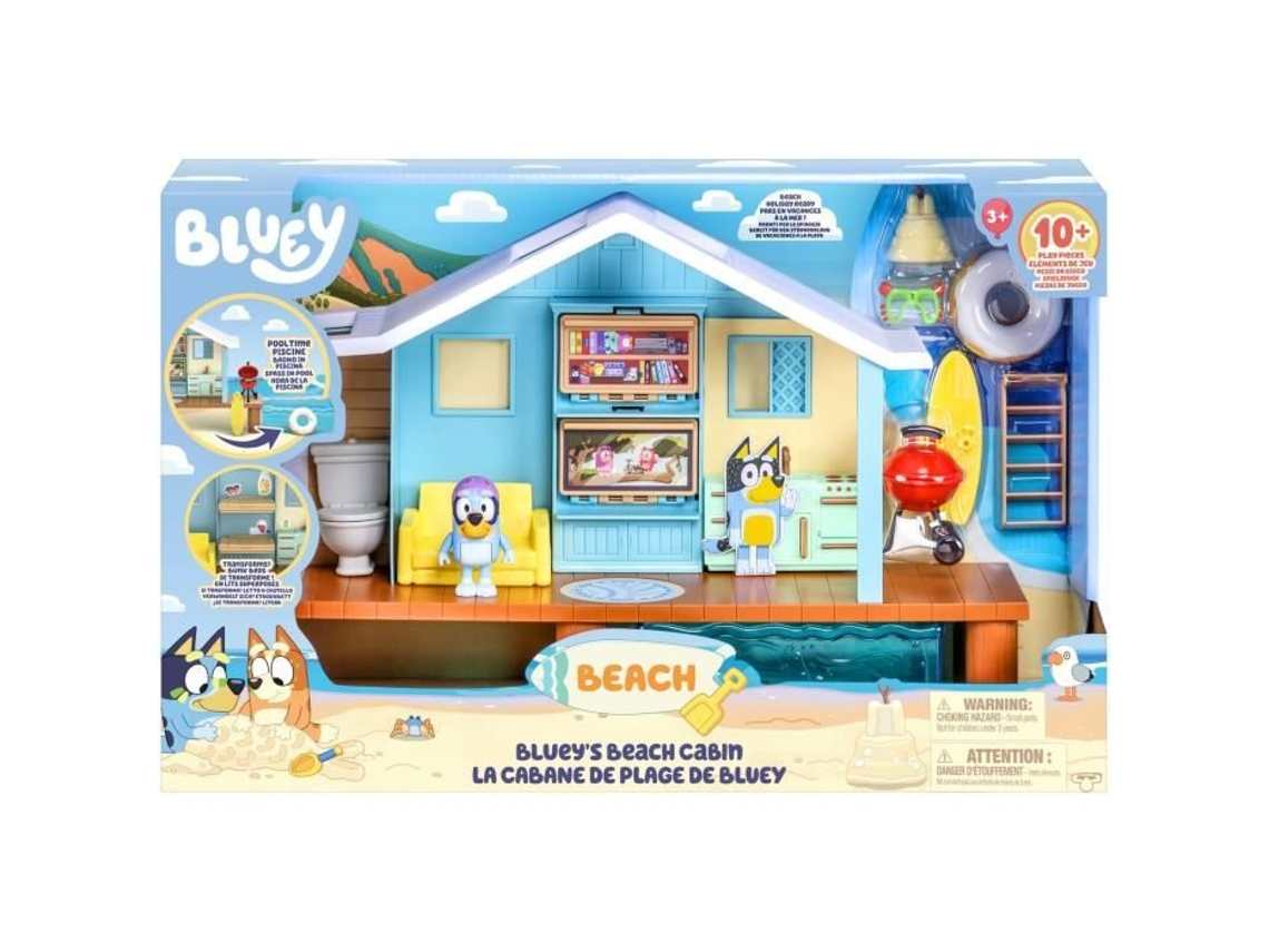 Cabaña de playa Blueys - BLUEY - Juego con figura exclusiva y más de 10 accesorios