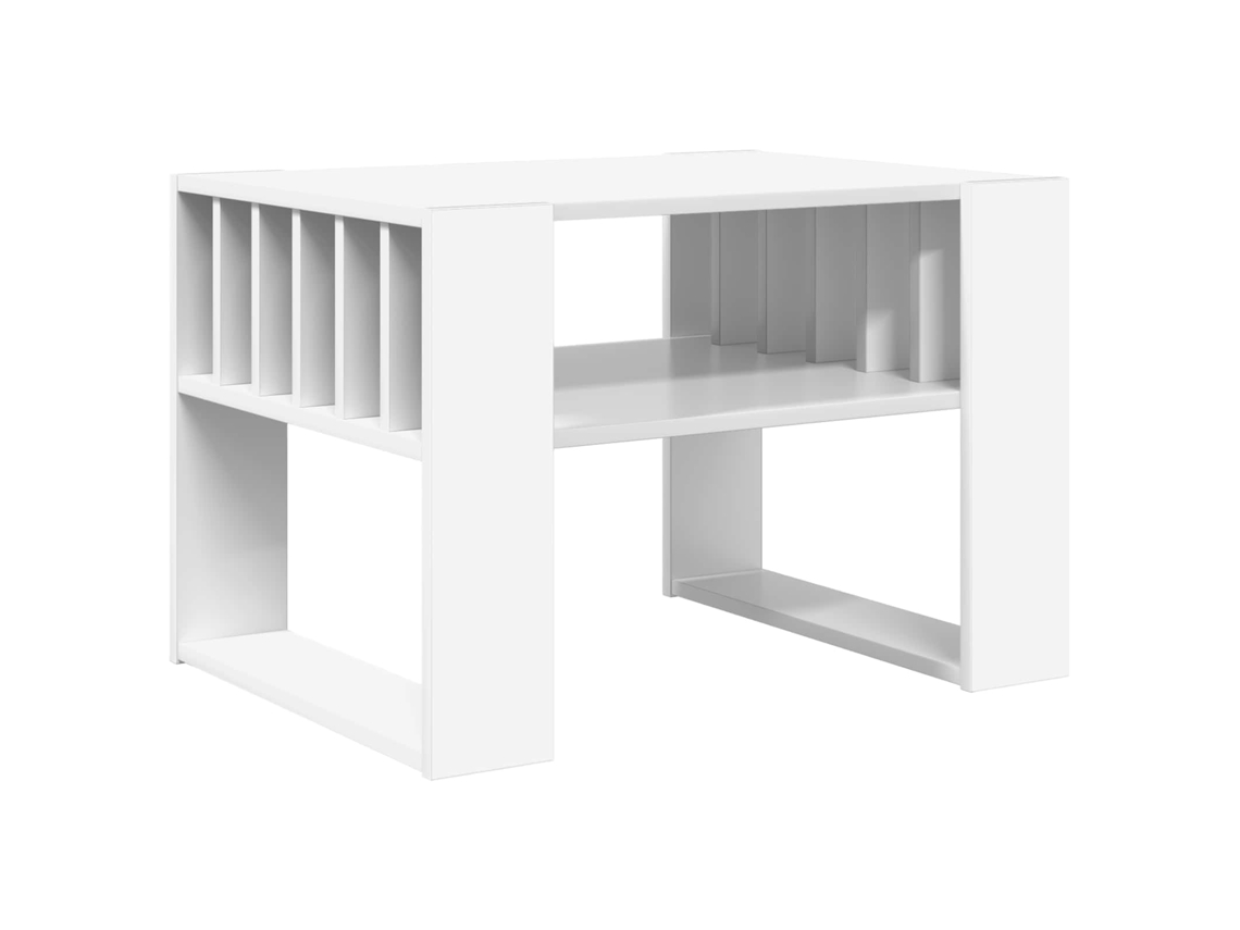 Mesa de centro/auxiliar blanca de 66 x 49,5 x 45 cm, madera tratada HARLANV1