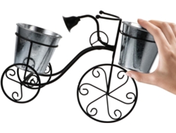 Soporte Creativo De Hierro Para Plantas Con Forma De Bicicleta Y Maceta Negra Para Flores.