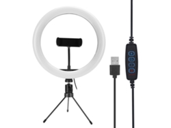 Anillo de luz LED de relleno Yhl de 10 pulgadas con soporte USB triangular para transmisiones en vivo.