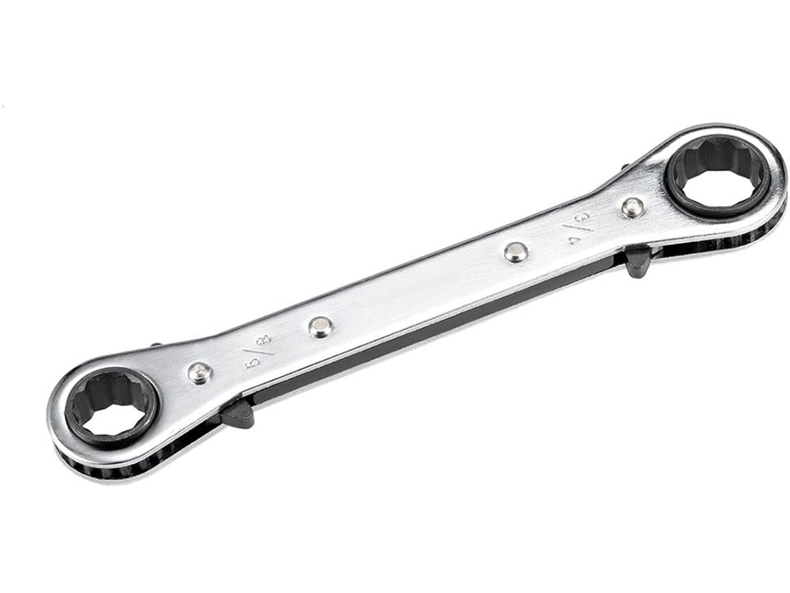Llave De Carraca Reversible De Doble Extremo De 3/4 Pulg. X 5/8 Pulg., Cr-v