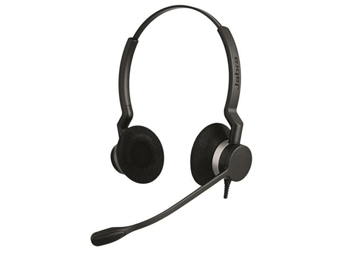 Micrófono Binaural Jabra Biz 2300 Duo Sonido Hd De Banda Ancha, Micrófono Con Cancelación De Ruido