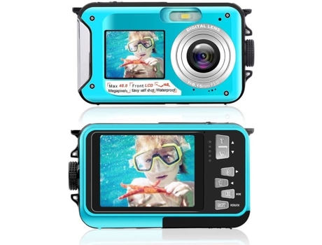 Cámara de vídeo submarina impermeable 2.7K 1080P Fhd Cámara de acción Selfie de cámara de vídeo digital de 48 Mp